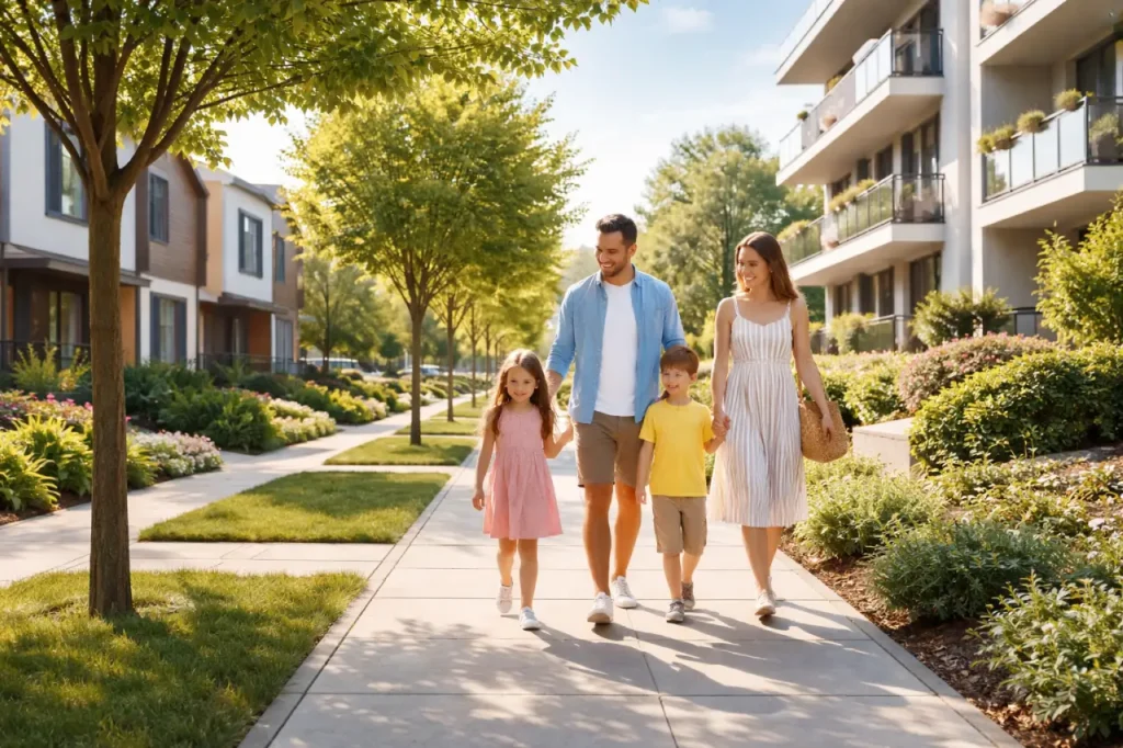 Balade en famille sous le soleil